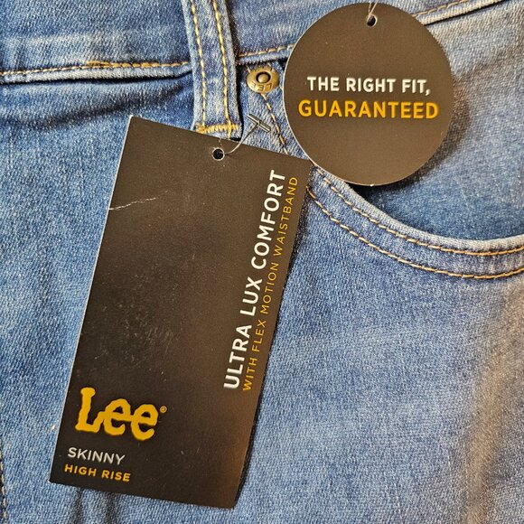 Lee Women's Ultra Lux Comfort Skinny High Rise Jeans - Size 16 - Picture 5 of 8